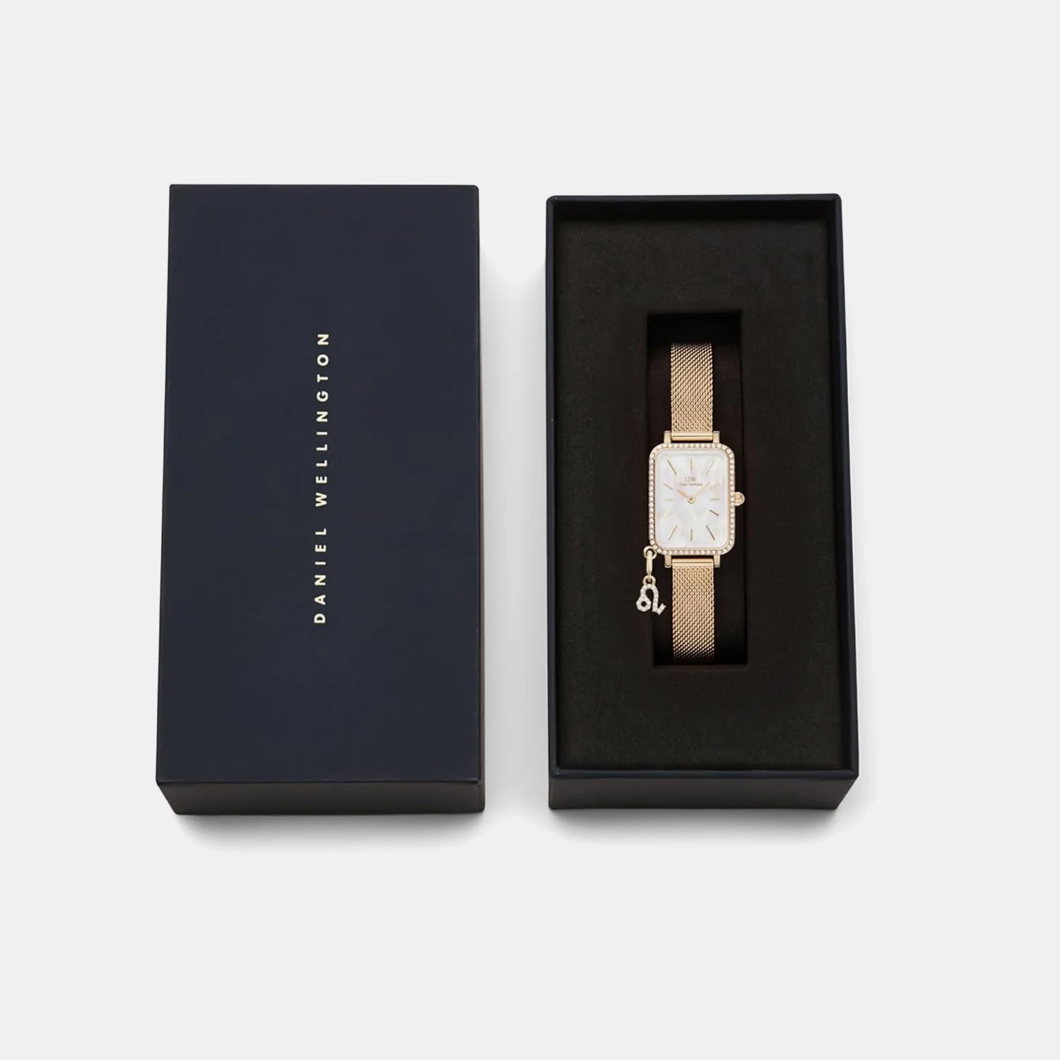 Quadro Women Quartz White Dial Analog Mesh Watch DW00100749K - Image 6