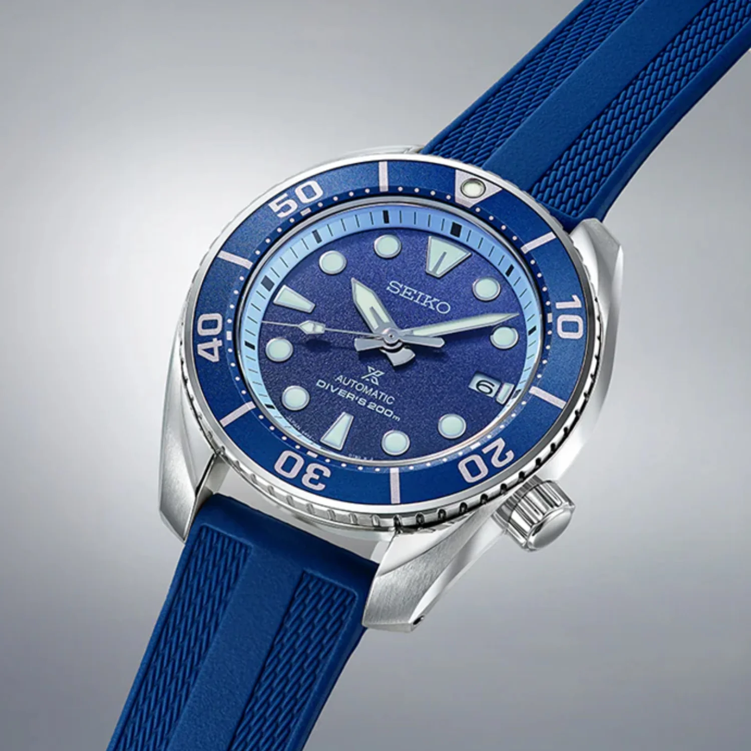 Prospex 'Blue Fire Crater' Limited Edition Automatic Analog Silicone Watch SPB543J1 - Image 3