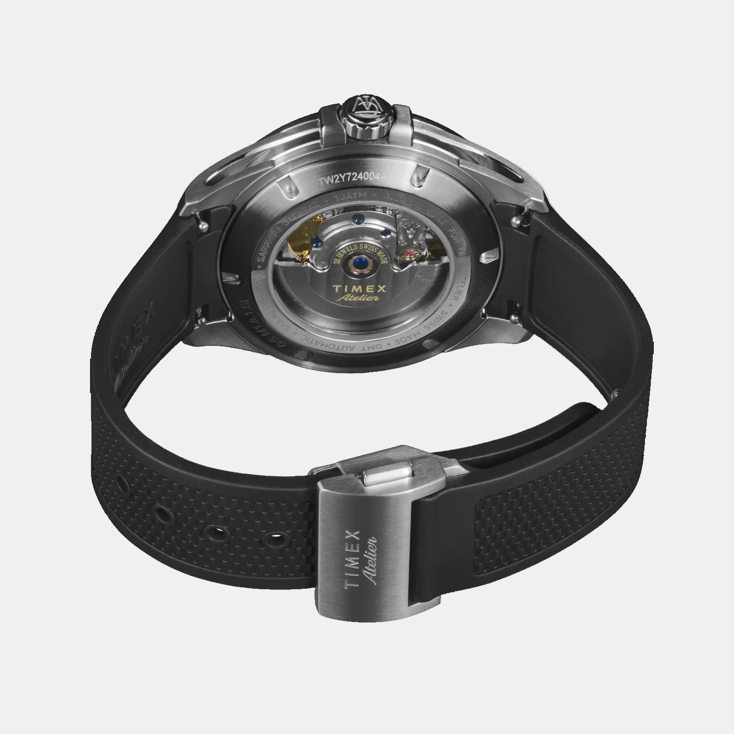 Atelier GMT24 M1a Men Automatic Black Dial Analog NBR Synthetic Rubber Watch TW2Y724004A - Image 3