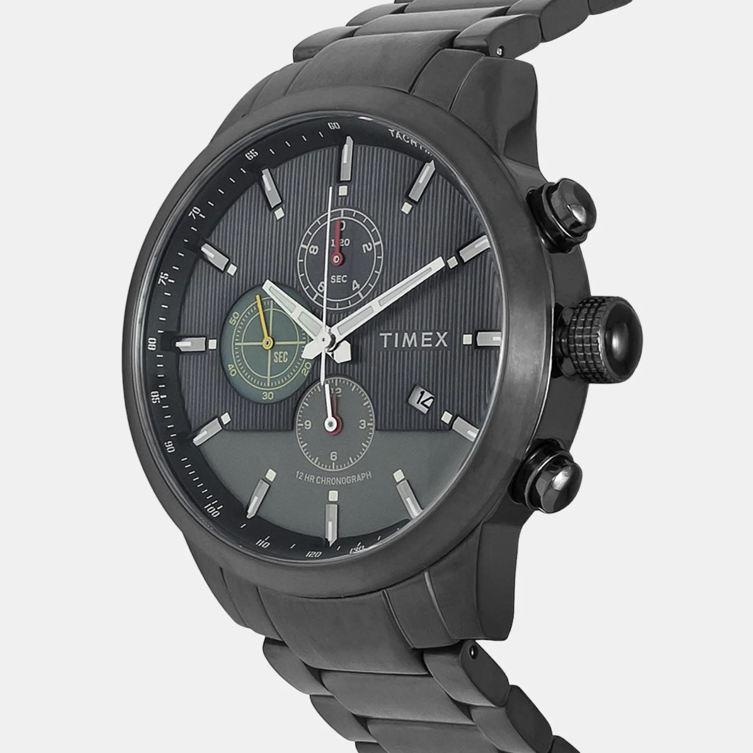 E Class Men Quartz Grey Dial Chronograph Stainless Steel Watch TWEG19403 - Image 3