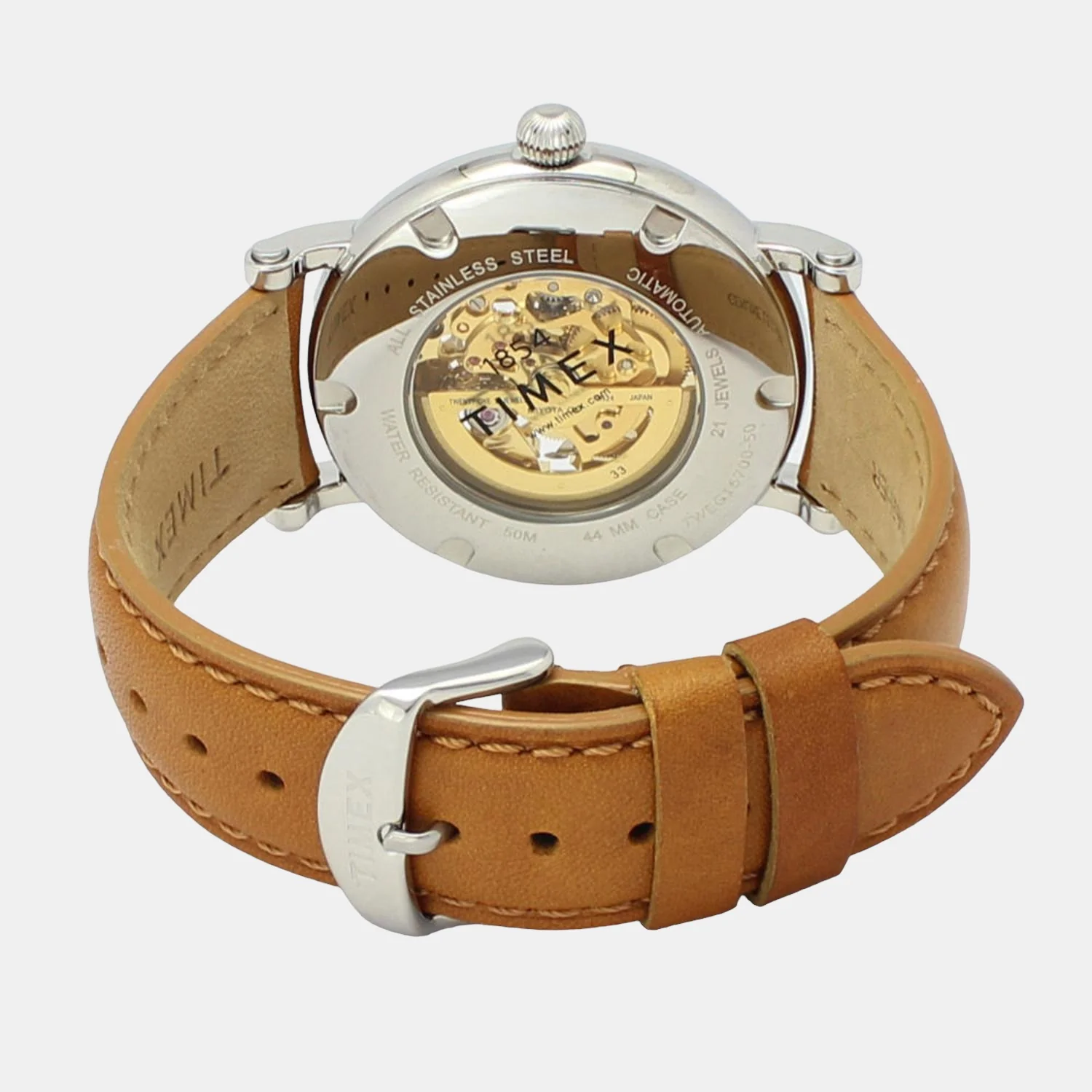 E Class Men Quartz Silver Dial Analog Leather Watch TWEG16700 - Image 3