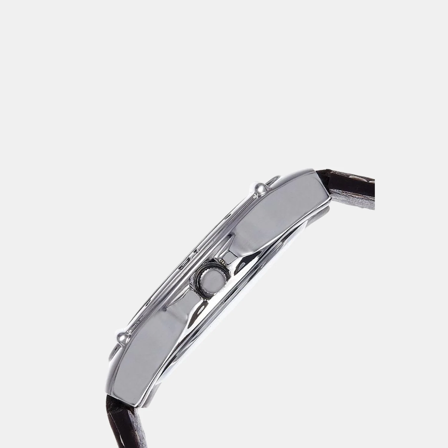 Fashion Men Quartz Brown Dial Analog Leather Watch EL04 - Image 3