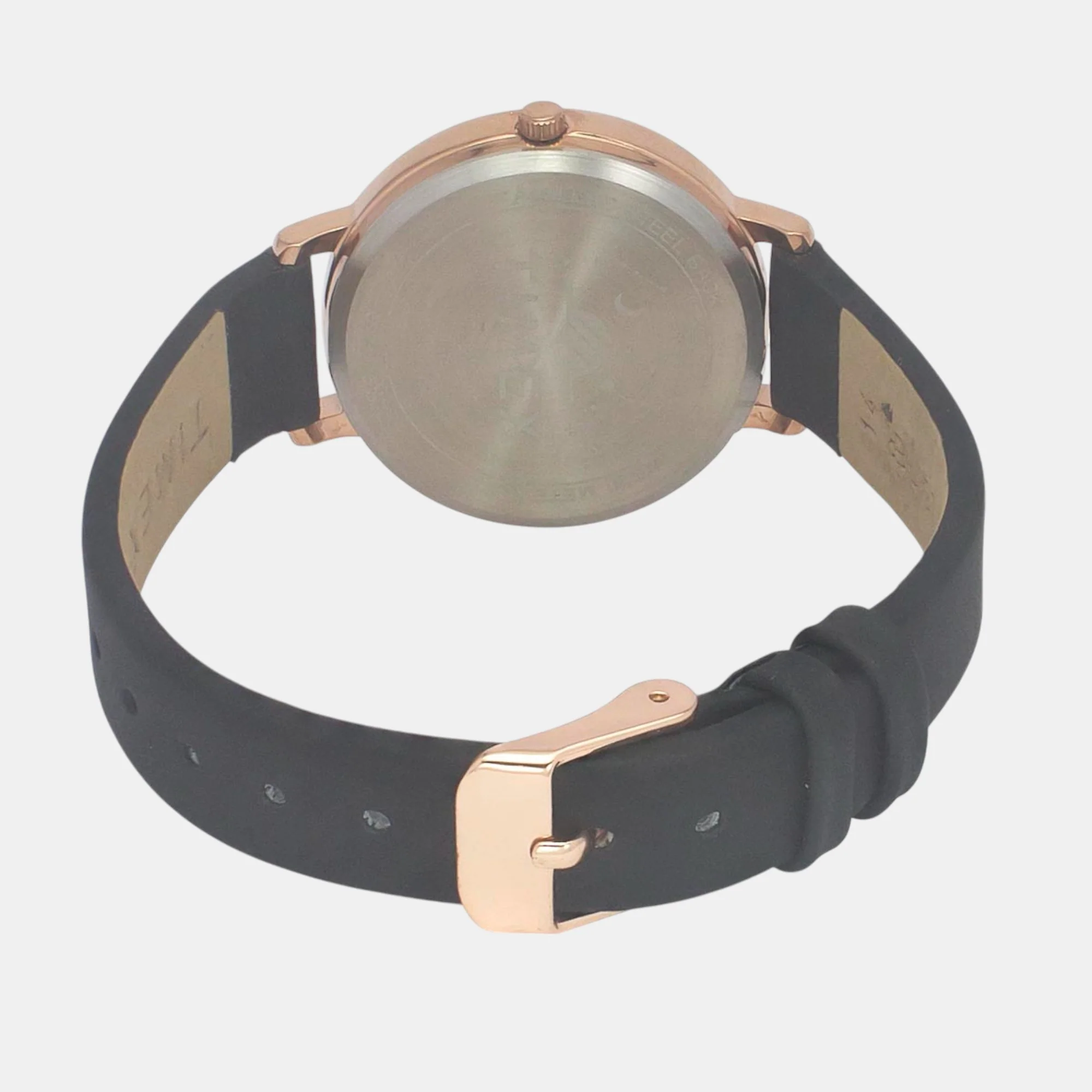 Fashion Women Quartz Black Dial Analog Leather Watch TWEL19101 - Image 4