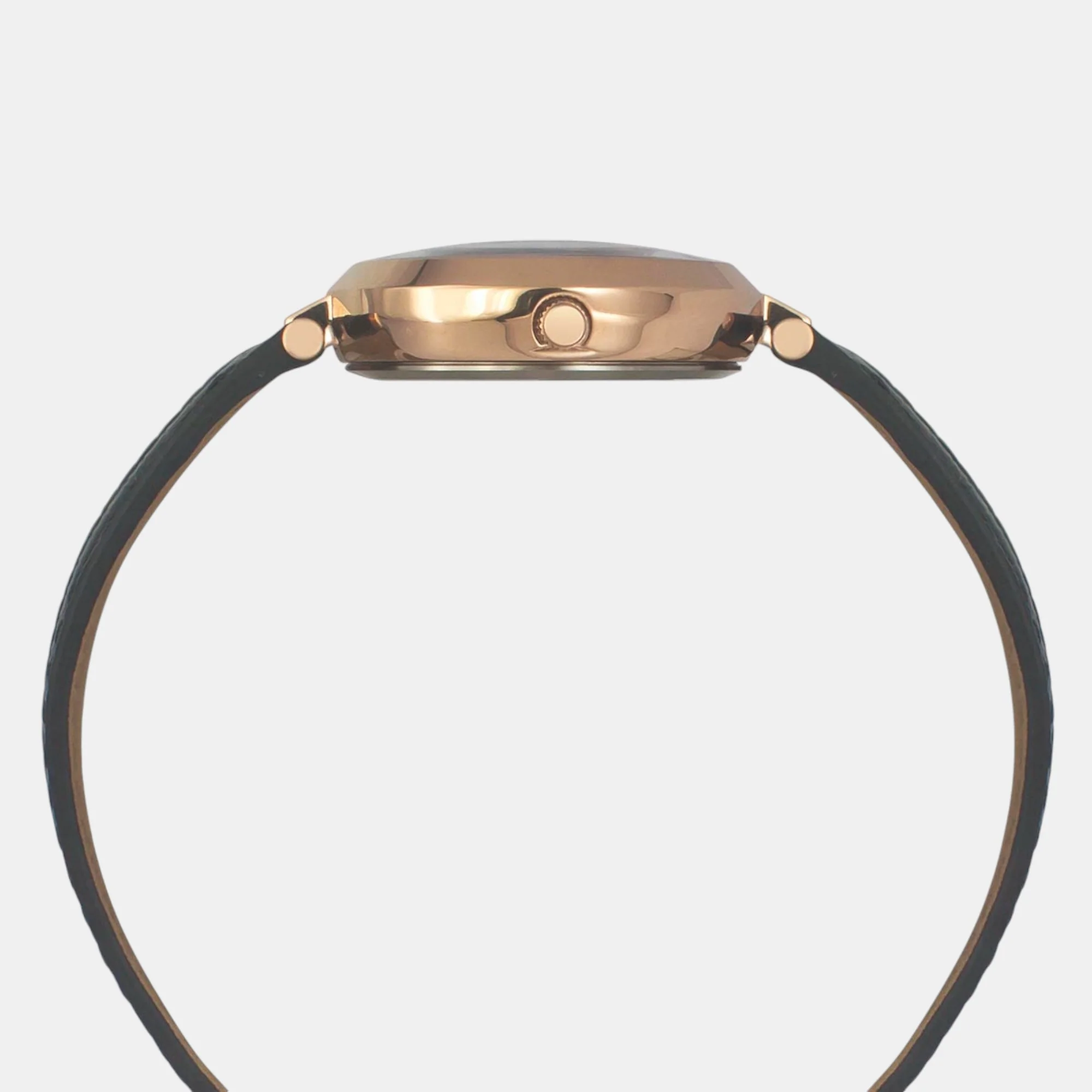 Fashion Women Quartz Black Dial Analog Leather Watch TWEL19203 - Image 3