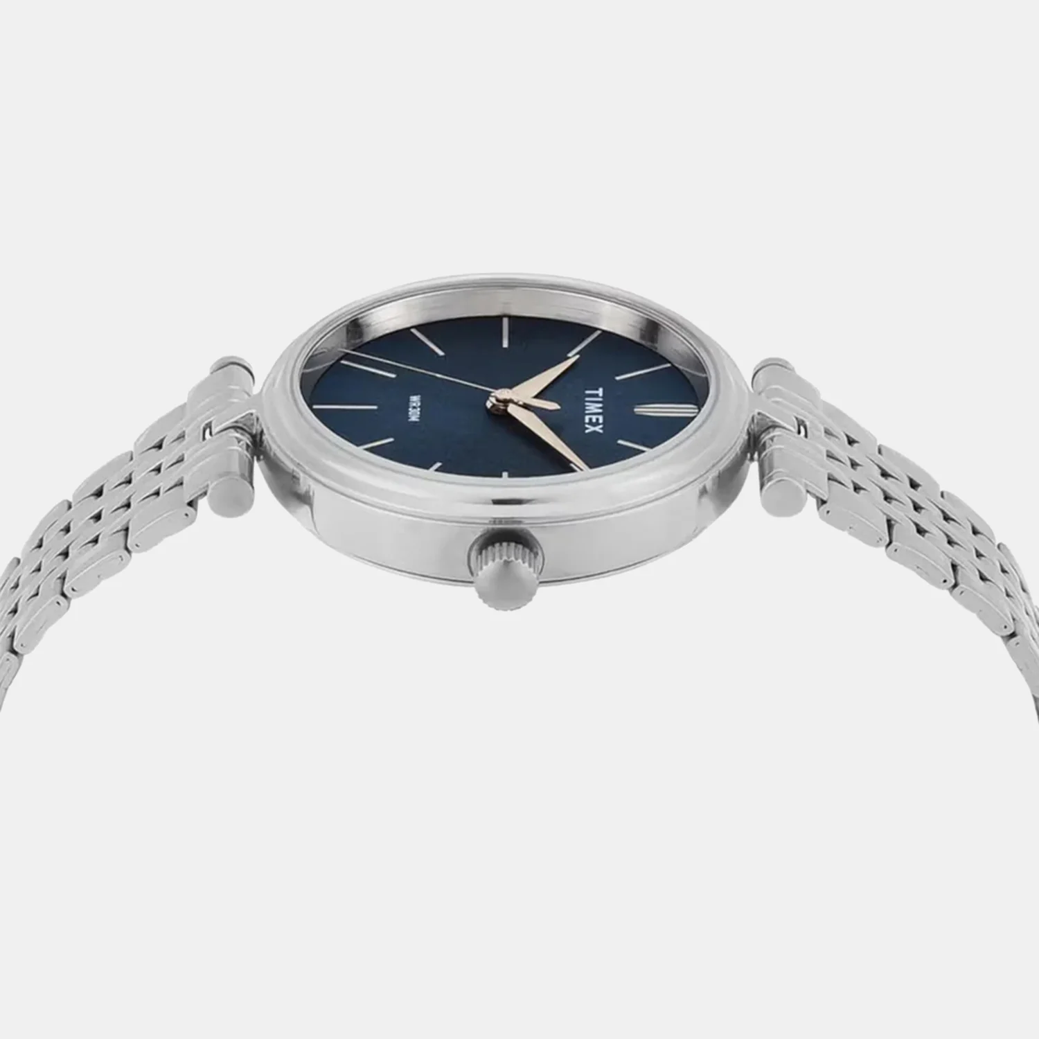 Fashion Women Quartz Blue Dial Analog Stainless Steel Watch TWTL14000 - Image 3