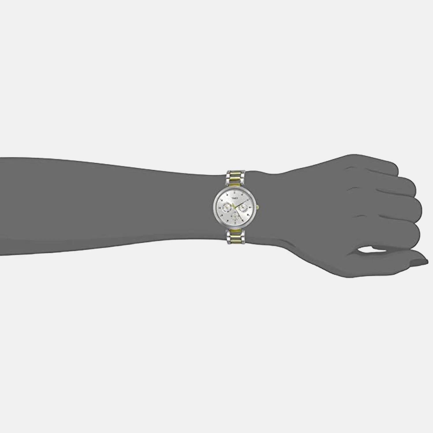 Fashion Women Quartz Silver Dial Chronograph Stainless Steel Watch TW000X207 - Image 4