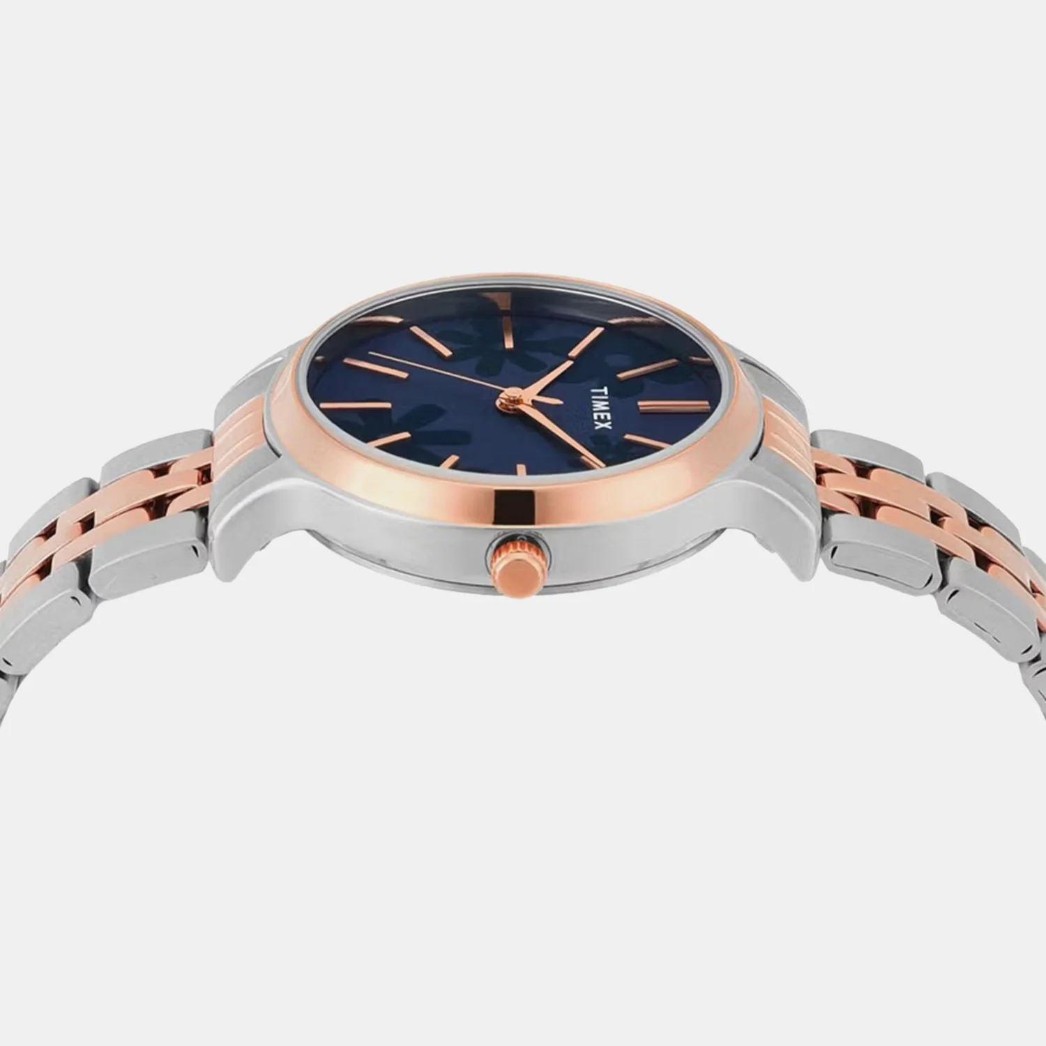 Floret Women Quartz Blue Dial Analog Stainless Steel Watch TWTL12315 - Image 3