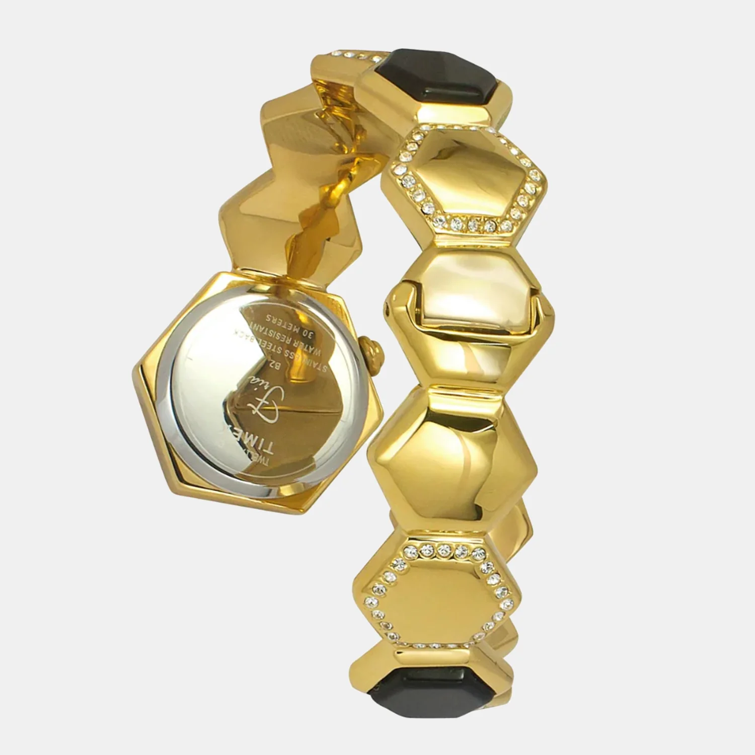 Fria Women Quartz Black Dial Analog Brass Watch TWEL17900 - Image 5