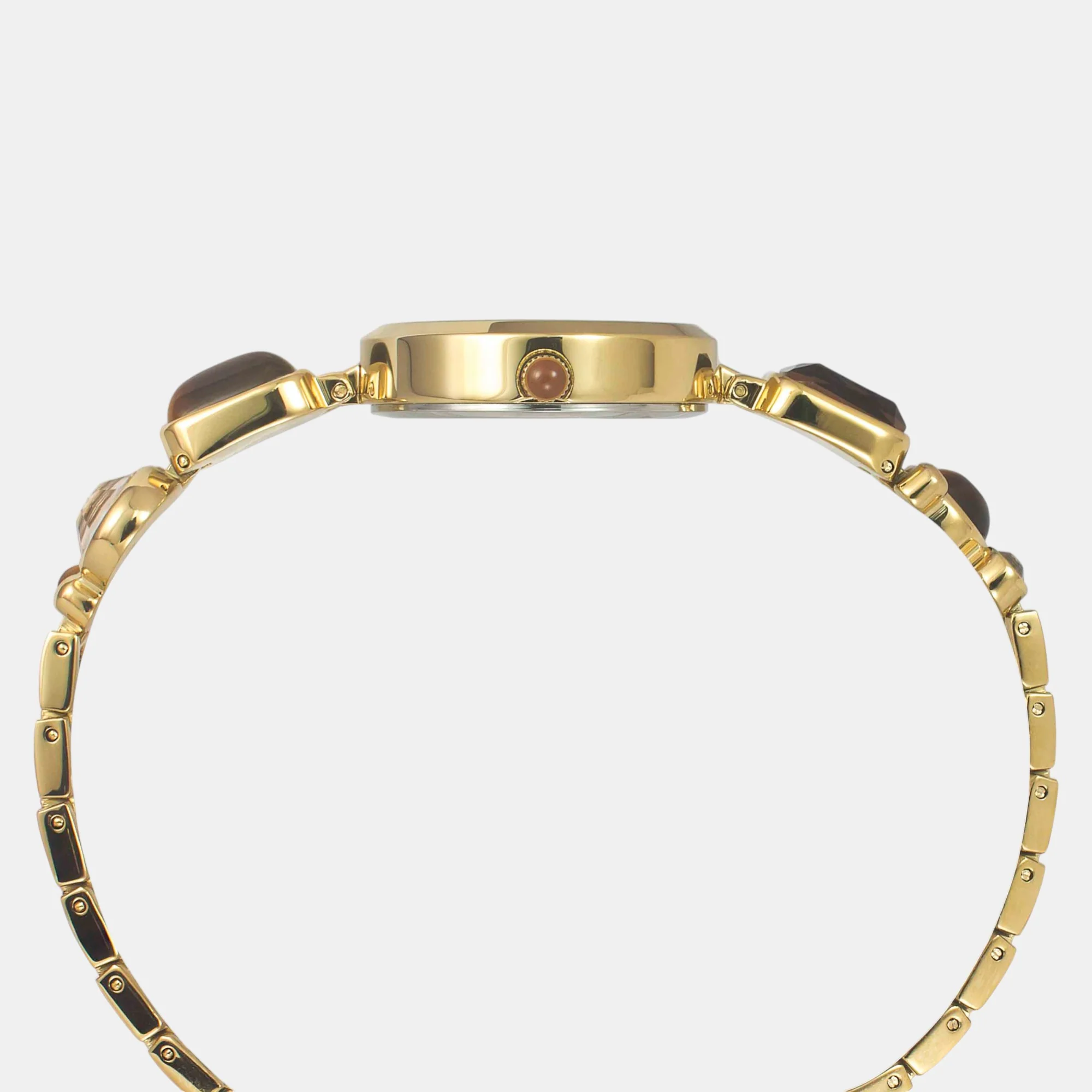 Fria Women Quartz Brown Dial Analog Brass Watch TWEL17800 - Image 3