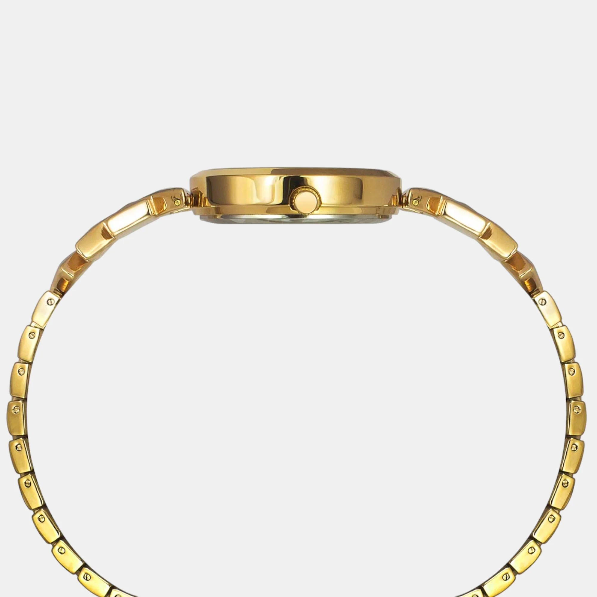 Fria Women Quartz Burgundy Dial Analog Brass Watch TWEL18304 - Image 3