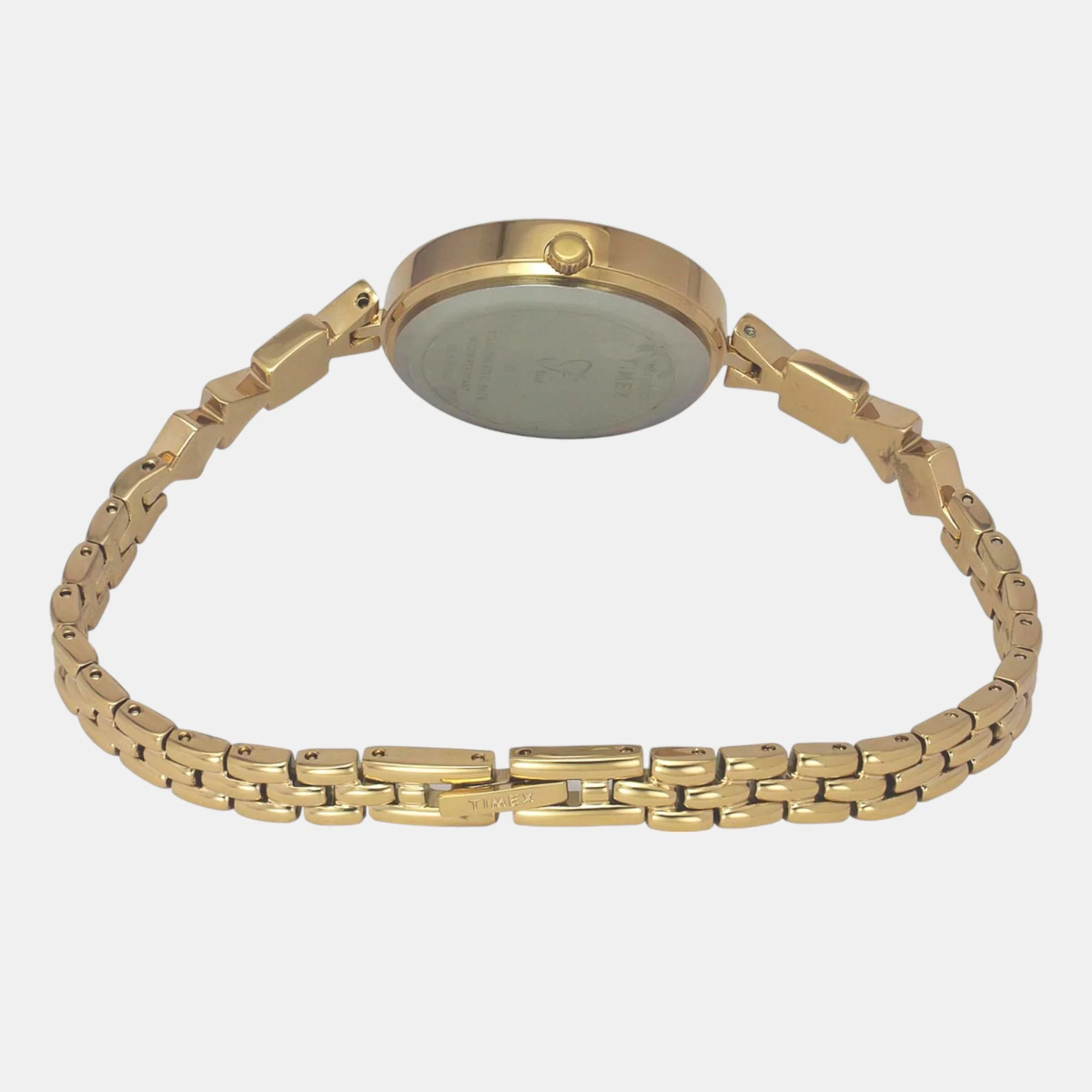 Fria Women Quartz Burgundy Dial Analog Brass Watch TWEL18304 - Image 4