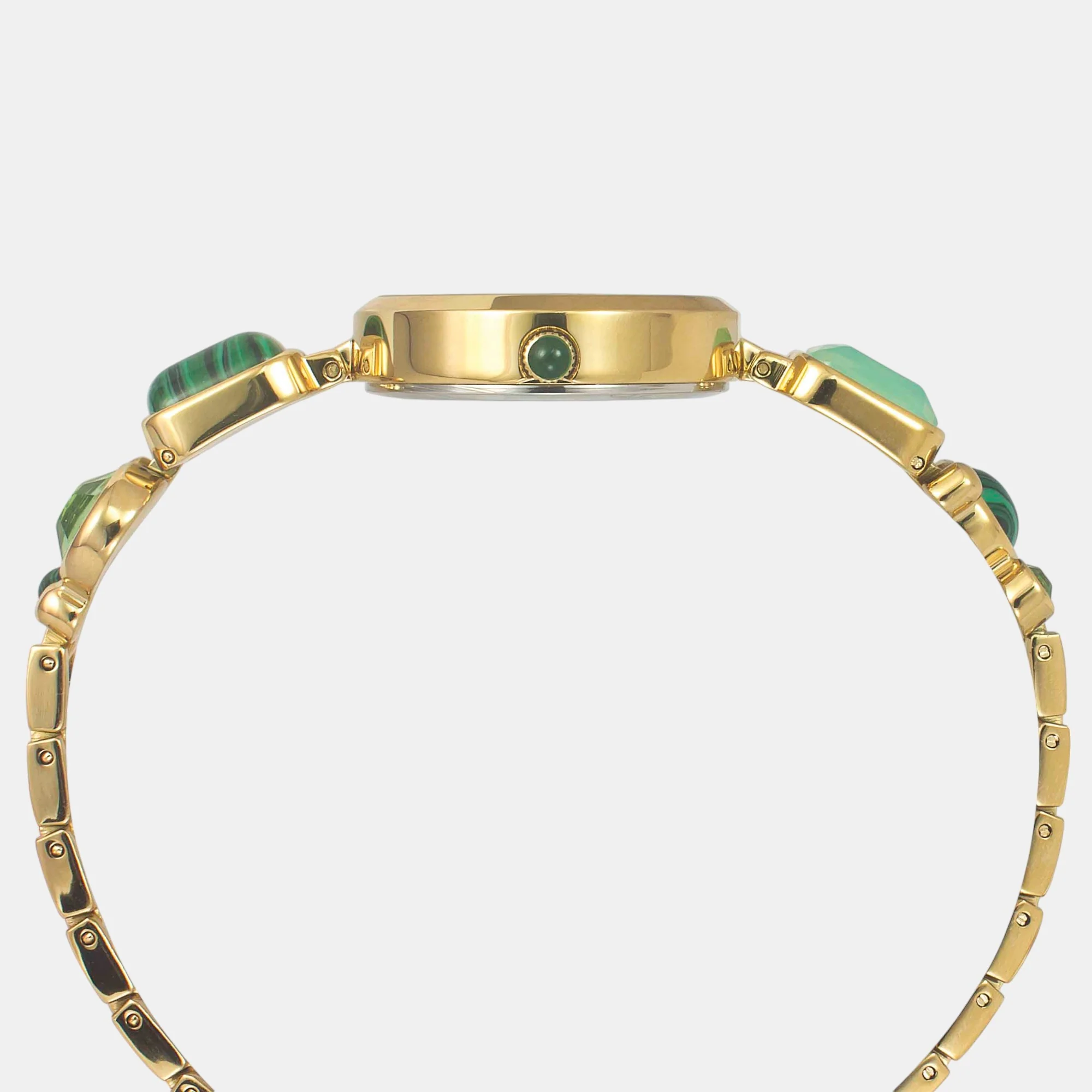 Fria Women Quartz Green Dial Analog Brass Watch TWEL17801 - Image 3