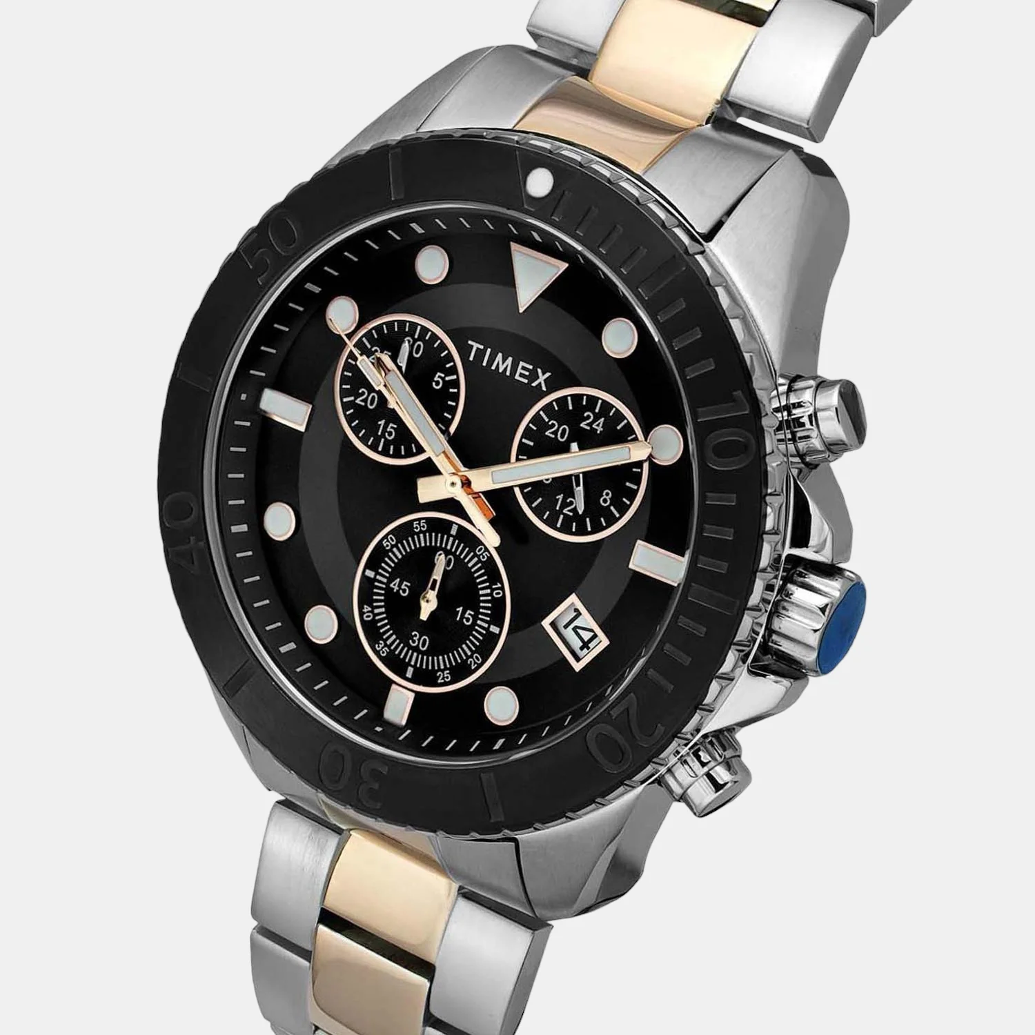 Men Quartz Black Dial Chronograph Stainless Steel Watch TWEG20102 - Image 5