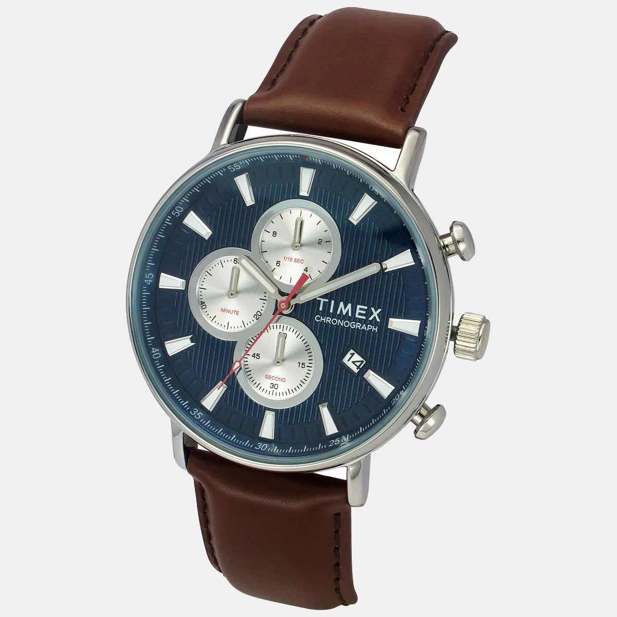 Men Quartz Blue Dial Analog Leather Watch TWEG20024-EX - Image 3