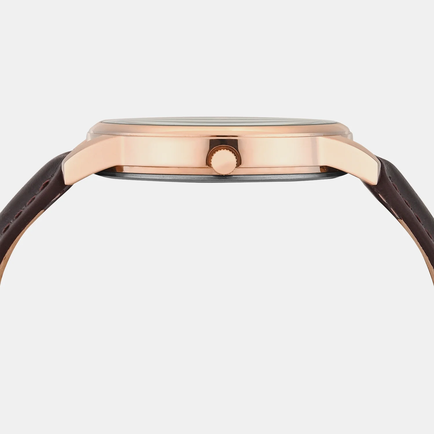 Trendline Men Quartz Brown Dial Analog Leather Watch TWTG12114 - Image 3