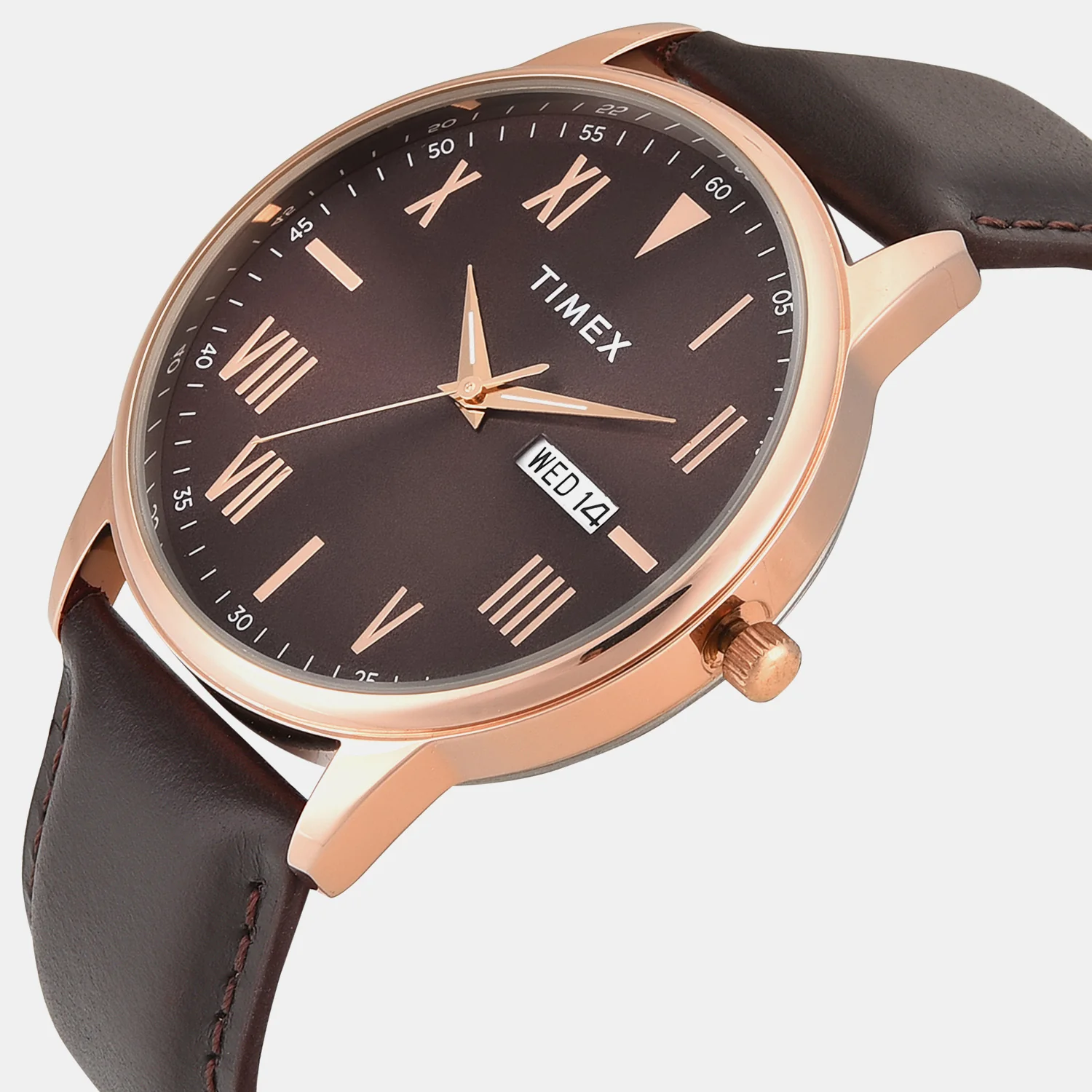 Trendline Men Quartz Brown Dial Analog Leather Watch TWTG12114 - Image 4