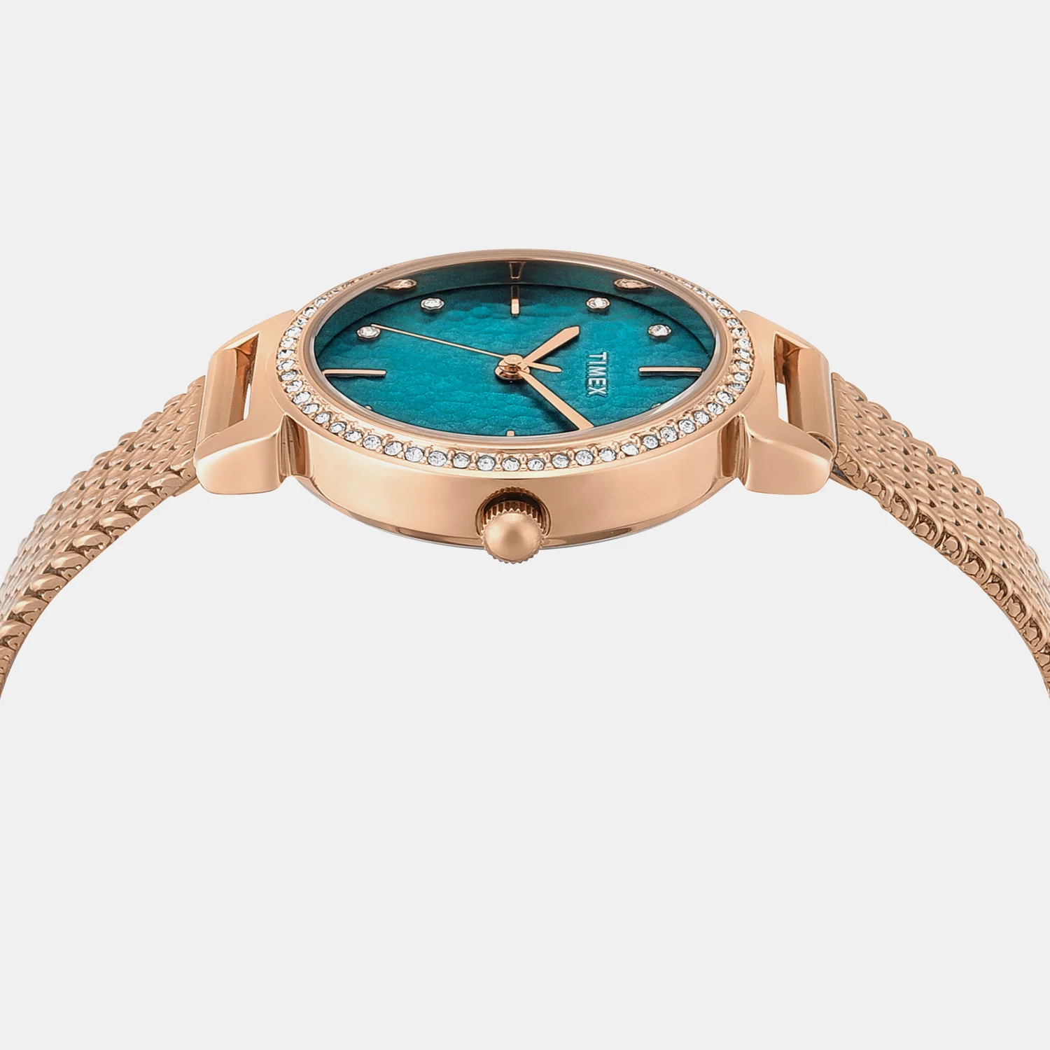 Trendline Women Quartz Teal Dial Analog Stainless Steel Watch TWEL22305 - Image 3