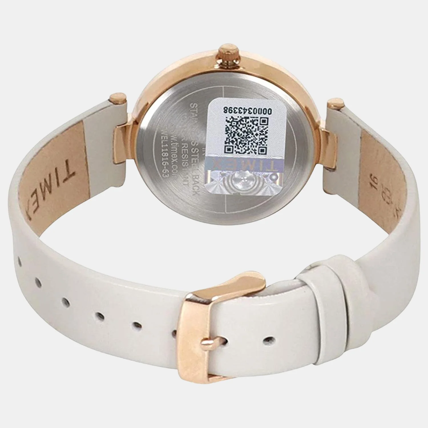 Women Quartz Silver Dial Analog Leather Watch TWEL11816 - Image 4