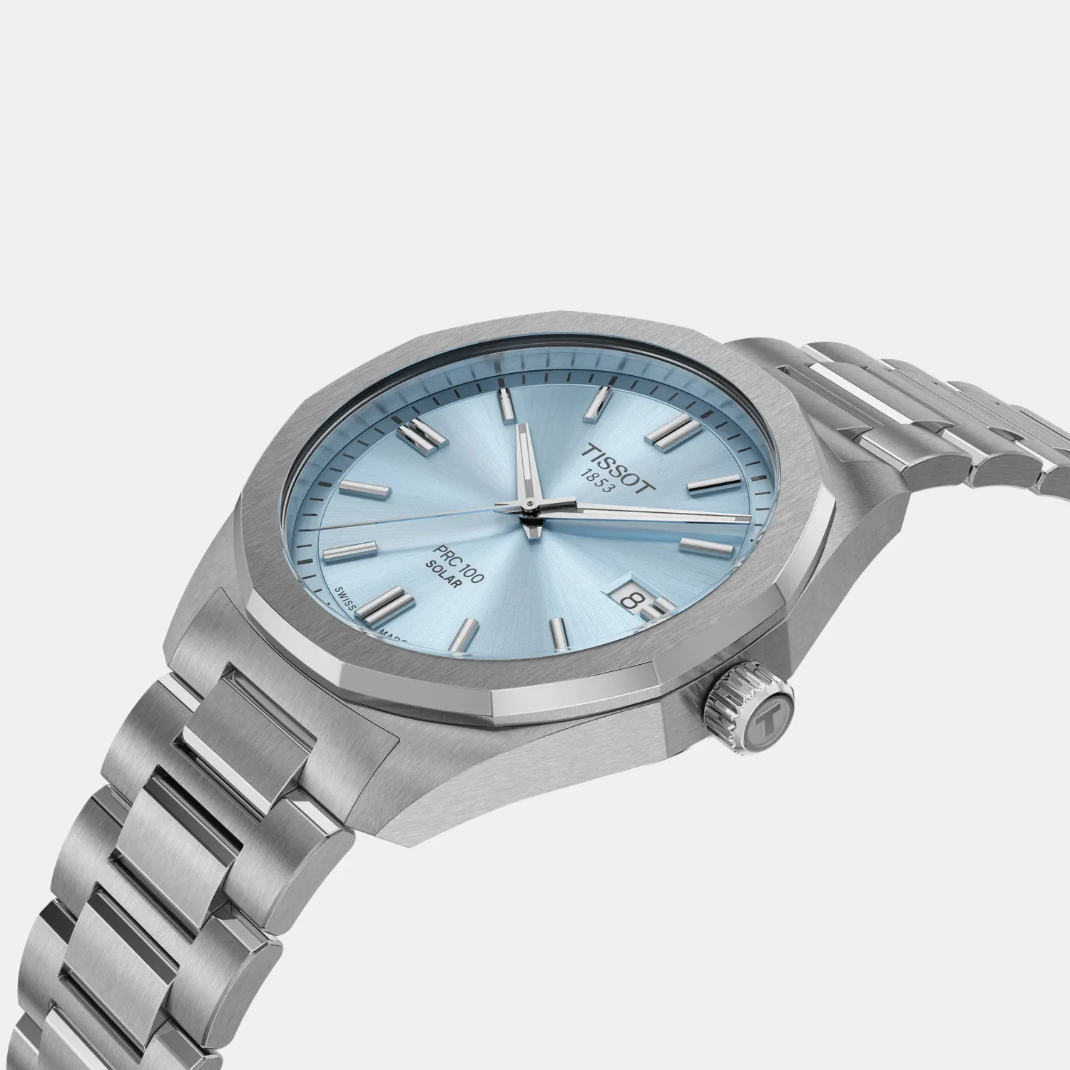 Classic Contemporary Men Quartz Ice Blue Dial Analog Stainless Steel Watch T1514221135100 - Image 4