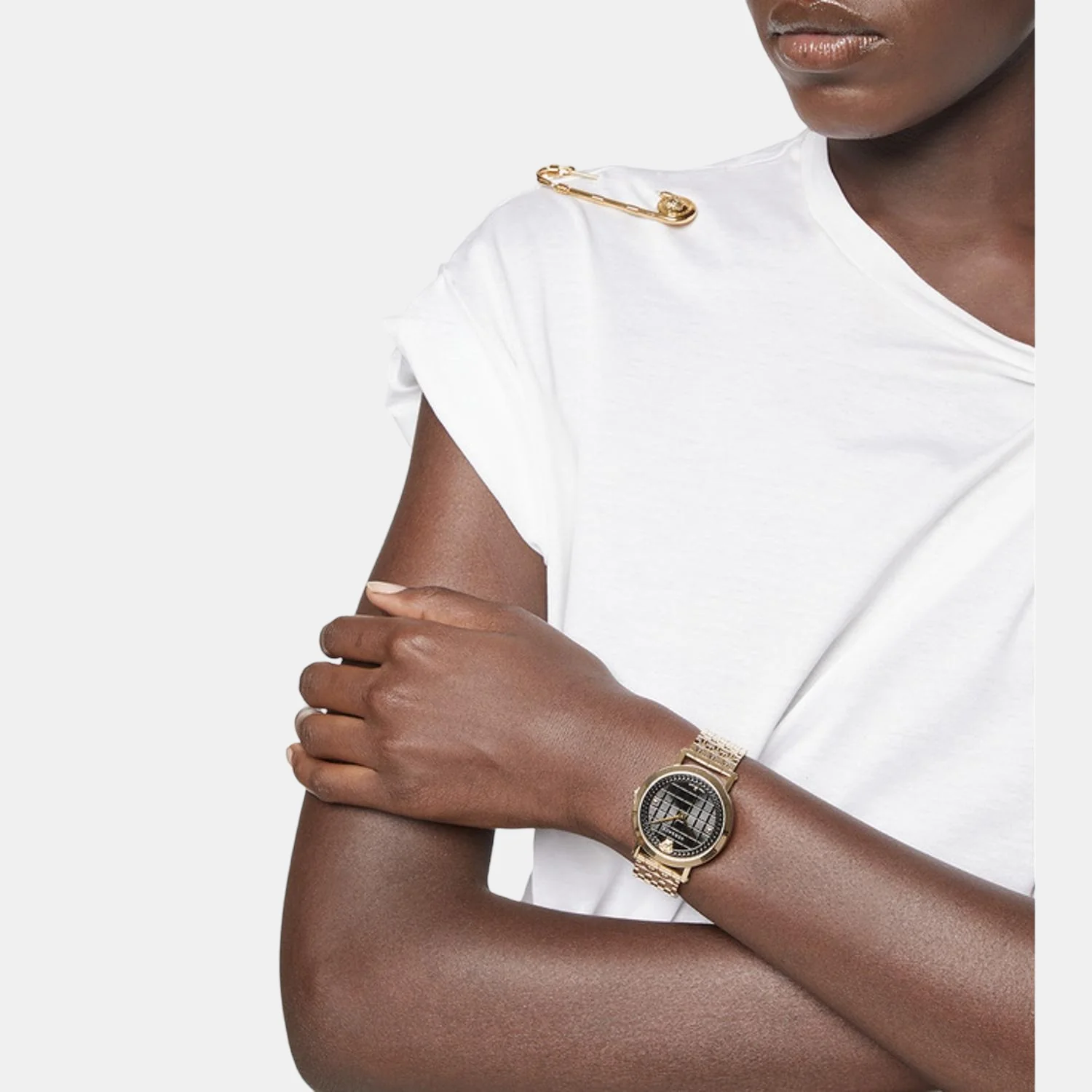 Women Quartz Black Dial Analog Stainless Steel Watch VELV00620 - Image 4