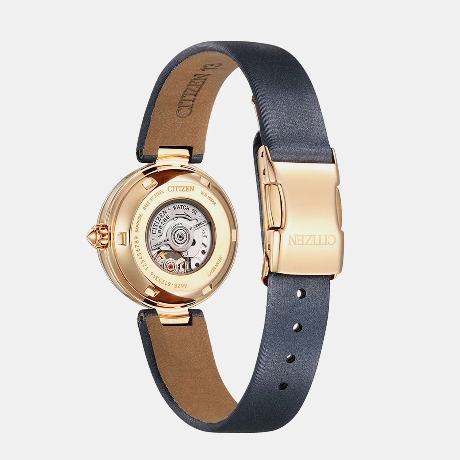 Women Automatic Black Dial Analog Leather Watch PR1023-10H - Image 3